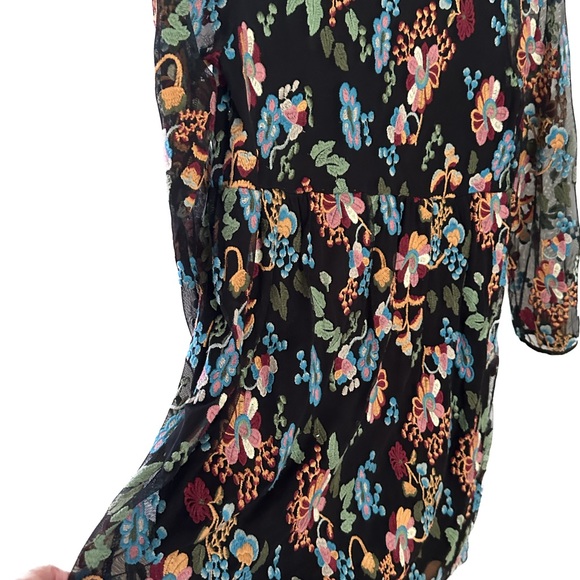 Philosophy embroidered dress with sheer sleeves - Picture 2 of 4